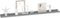 vidaXL - Wandschappen - 2 - st - 100x9x3 - cm - grijs