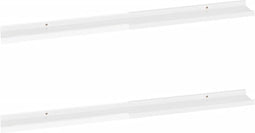 vidaXL - Wandschappen - 2 - st - 100x9x3 - cm - hoogglans - wit