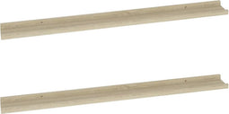 vidaXL - Wandschappen - 2 - st - 100x9x3 - cm - sonoma - eikenkleurig
