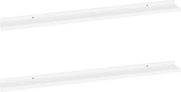 vidaXL - Wandschappen - 2 - st - 100x9x3 - cm - wit