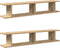 vidaXL - Wandschappen - 2 - st - 105x18x20 - cm - bewerkt - hout - artisanaal - eiken