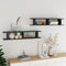 vidaXL - Wandschappen - 2 - st - 105x18x20 - cm - bewerkt - hout - hoogglans - grijs