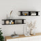 vidaXL - Wandschappen - 2 - st - 105x18x20 - cm - spaanplaat - zwart