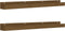 vidaXL - Wandschappen - 2 - st - 110x12x9 - cm - massief - grenenhout - honingbruin