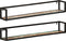 vidaXL - Wandschappen - 2 - st - 110x17x17 - cm - massief - gerecycled - hout - en - ijzer