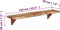 vidaXL - Wandschappen - 2 - st - 110x20x18 - cm - massief - acaciahout