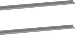 vidaXL - Wandschappen - 2 - st - 115x9x3 - cm - grijs