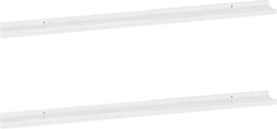 vidaXL - Wandschappen - 2 - st - 115x9x3 - cm - hoogglans - wit