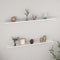 vidaXL - Wandschappen - 2 - st - 115x9x3 - cm - hoogglans - wit
