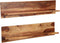 vidaXL - Wandschappen - 2 - st - 118x26x20 - cm - massief - sheeshamhout
