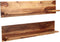 vidaXL - Wandschappen - 2 - st - 118x26x20 - cm - massief - sheeshamhout