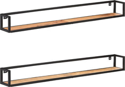 vidaXL - Wandschappen - 2 - st - 160 - cm - massief - acaciahout