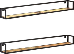 vidaXL - Wandschappen - 2 - st - 160 - cm - massief - gerecycled - hout