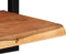 vidaXL - Wandschappen - 2 - st - 25x25x35 - cm - massief - acaciahout - en - staal