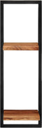 vidaXL - Wandschappen - 2 - st - 25x25x75 - cm - massief - acaciahout - en - staal