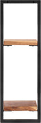 vidaXL - Wandschappen - 2 - st - 25x25x75 - cm - massief - acaciahout - en - staal