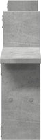 vidaXL - Wandschappen - 2 - st - 38x12x38 - cm - bewerkt - hout - betongrijs