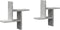 vidaXL - Wandschappen - 2 - st - 38x12x38 - cm - bewerkt - hout - betongrijs