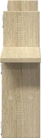 vidaXL - Wandschappen - 2 - st - 38x12x38 - cm - bewerkt - hout - sonoma - eikenkleurig