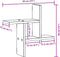 vidaXL - Wandschappen - 2 - st - 38x12x38 - cm - bewerkt - hout - sonoma - eikenkleurig