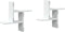 vidaXL - Wandschappen - 2 - st - 38x12x38 - cm - bewerkt - hout - wit