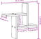 vidaXL - Wandschappen - 2 - st - 38x12x38 - cm - bewerkt - hout - wit