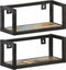 vidaXL - Wandschappen - 2 - st - 40 - cm - massief - gerecycled - hout