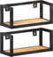 vidaXL - Wandschappen - 2 - st - 40 - cm - ruw - mangohout