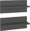 vidaXL - Wandschappen - 2 - st - 40x11,5x18 - cm - bewerkt - hout - grijs