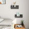 vidaXL - Wandschappen - 2 - st - 40x11,5x18 - cm - hoogglans - grijs