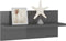 vidaXL - Wandschappen - 2 - st - 40x11,5x18 - cm - hoogglans - grijs