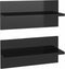 vidaXL - Wandschappen - 2 - st - 40x11,5x18 - cm - hoogglans - zwart
