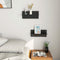 vidaXL - Wandschappen - 2 - st - 40x11,5x18 - cm - hoogglans - zwart