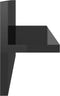 vidaXL - Wandschappen - 2 - st - 40x11,5x18 - cm - hoogglans - zwart