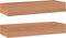 vidaXL - Wandschappen - 2 - st - 40x15x4 - cm - massief - teakhout