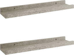 vidaXL - Wandschappen - 2 - st - 40x9x3 - cm - betongrijs