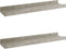 vidaXL - Wandschappen - 2 - st - 40x9x3 - cm - betongrijs