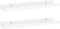 vidaXL - Wandschappen - 2 - st - 40x9x3 - cm - hoogglans - wit