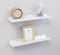 vidaXL - Wandschappen - 2 - st - 40x9x3 - cm - hoogglans - wit