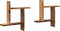 vidaXL - Wandschappen - 2 - st - 50x12x50 - cm - bewerkt - hout - oud - houtkleurig