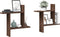 vidaXL - Wandschappen - 2 - st - 50x12x50 - cm - bewerkt - hout - bruin - eikenkleurig