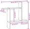 vidaXL - Wandschappen - 2 - st - 50x12x50 - cm - bewerkt - hout - betongrijs