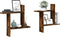vidaXL - Wandschappen - 2 - st - 50x12x50 - cm - bewerkt - hout - gerookt - eikenkleurig