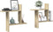 vidaXL - Wandschappen - 2 - st - 50x12x50 - cm - bewerkt - hout - sonoma - eikenkleurig