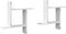vidaXL - Wandschappen - 2 - st - 50x12x50 - cm - bewerkt - hout - wit