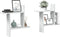 vidaXL - Wandschappen - 2 - st - 50x12x50 - cm - bewerkt - hout - wit