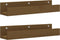 vidaXL - Wandschappen - 2 - st - 50x12x9 - cm - massief - grenenhout - honingbruin