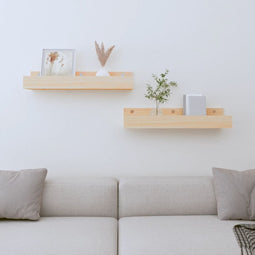 vidaXL - Wandschappen - 2 - st - 50x12x9 - cm - massief - grenenhout