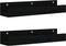 vidaXL - Wandschappen - 2 - st - 50x12x9 - cm - massief - grenenhout - zwart