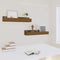 vidaXL - Wandschappen - 2 - st - 50x12x9 - cm - massief - grenenhout - honingbruin